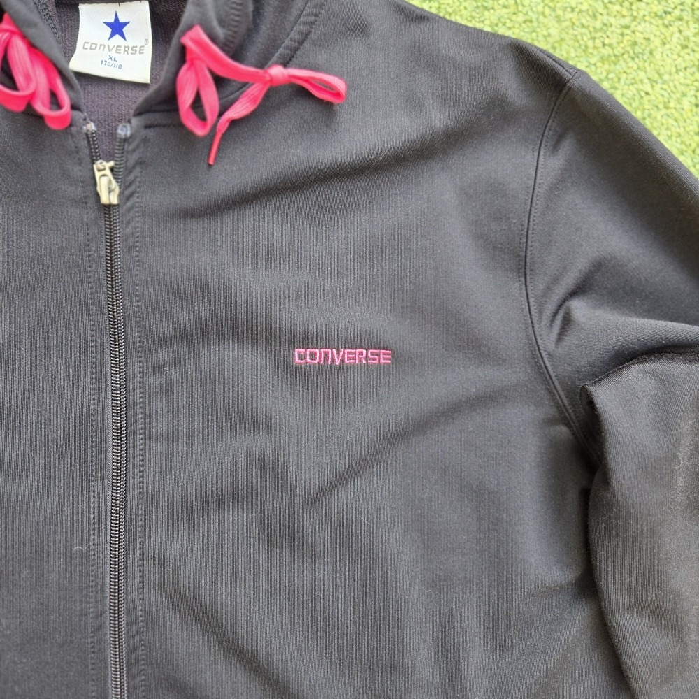 Converse Jacket Women's Size XL black/pink Full Zipper - Picture 5 of 11